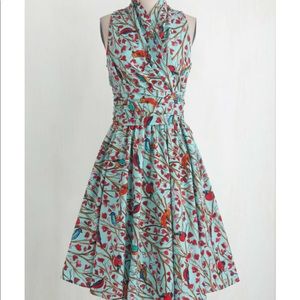 Front Perch swing A-line dress in L.